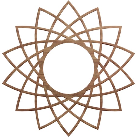 Ekena Millwork Eleanor Wood Fretwork Pierced Ceiling Medallion, Walnut, 16"OD x 6 1/8"ID x 3/8"T CMWP16X16X0375EAWA